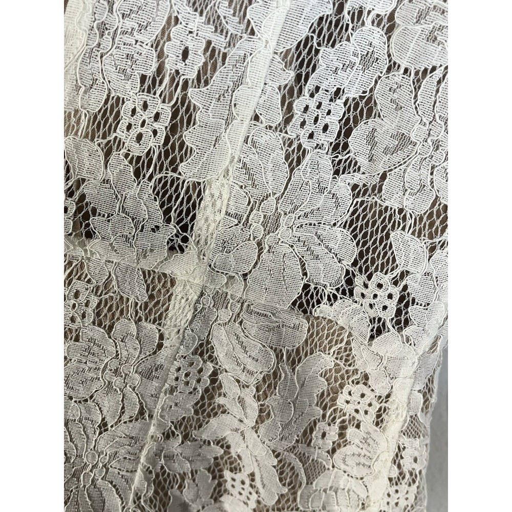 White Lace Dress Size Small Bride High Neck Sexy Reception Bachelorette Bridal - Picture 8 of 8